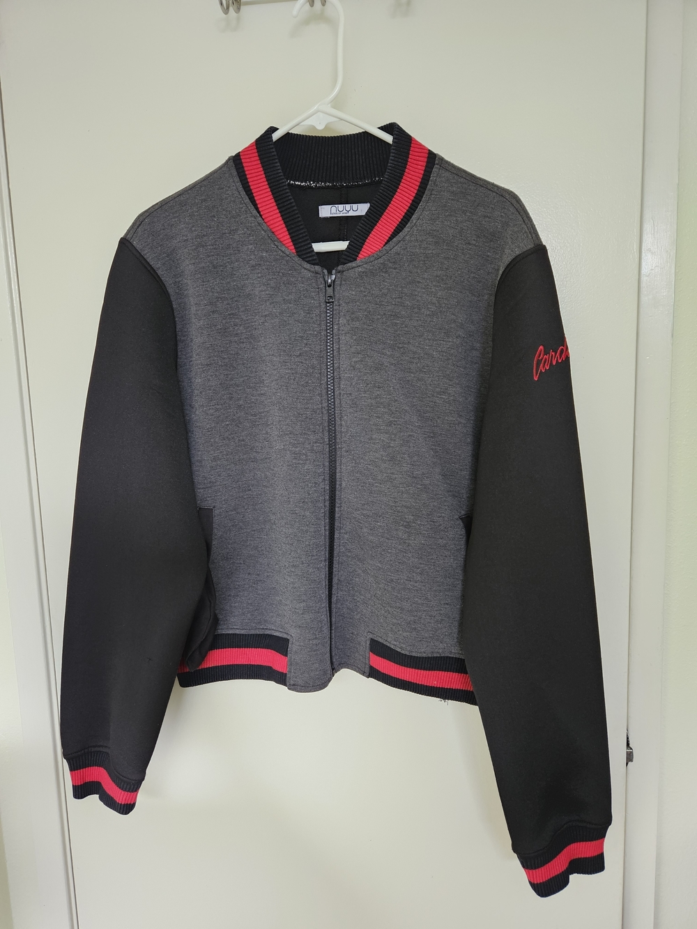 Women's Gray & Black STANFORD CARDINALS Bomber Jacket